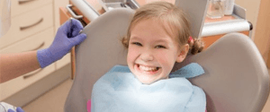 Young girl at dentist