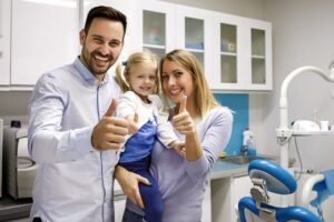 Family at the dentist