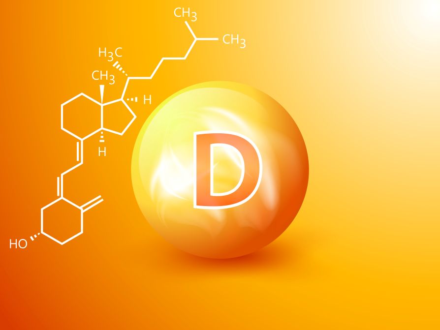 A graphic showing the molecular structure of vitamin D